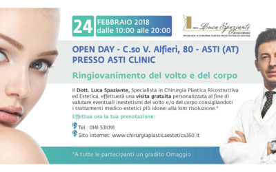 OPEN DAY – Ringiovanimento del volto e del corpo, 24 Febbraio 2018