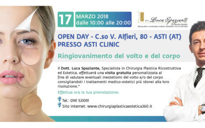 OPEN DAY – Ringiovanimento del volto e del corpo, 17 Marzo 2018